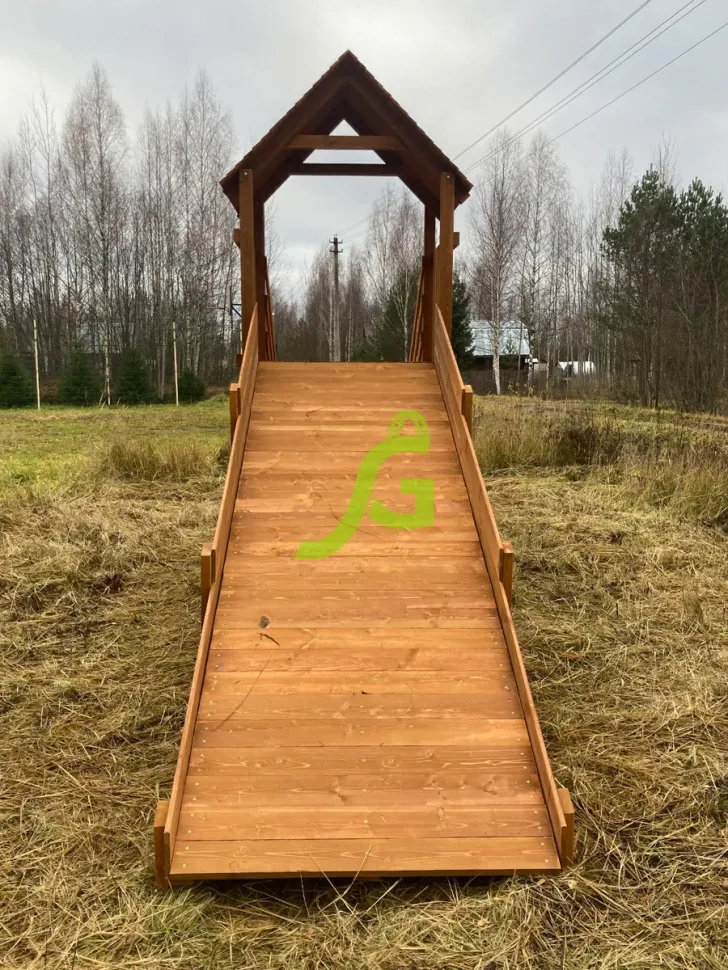 Заливная горка IgraGrad Snow Fox Start с крышей (скат 4 м)